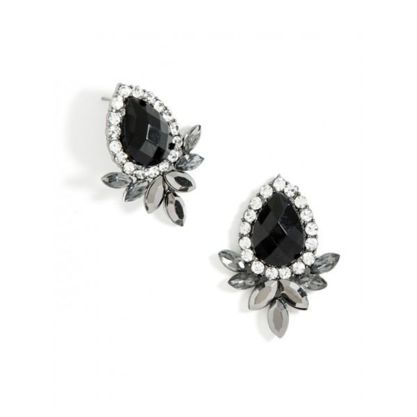 ‘Finella’ Crystal Feather Statement Earrings